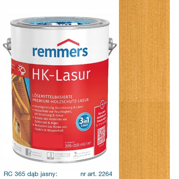 

HK-Lasur Lazura Premium Remmers 5L Dąb Jasny