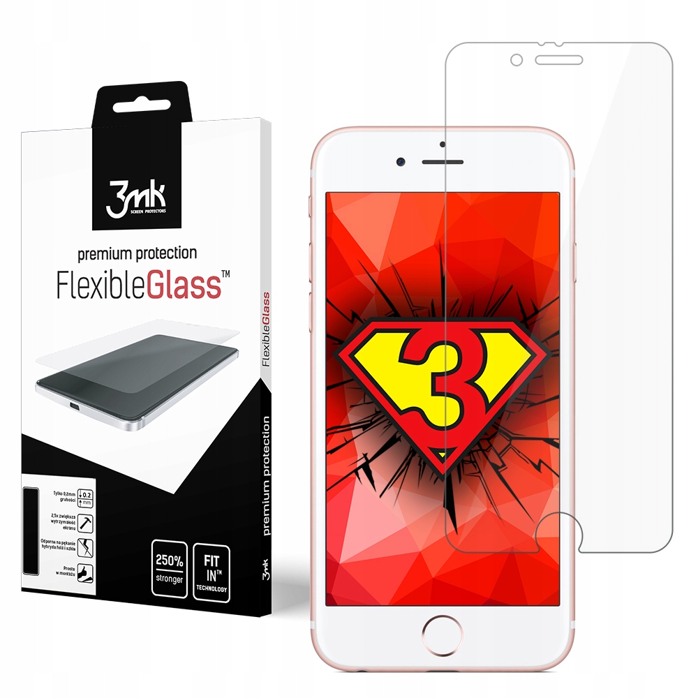 

Apple iPhone 6s Szkło 7H 0,3mm 3mk FlexibleGlass