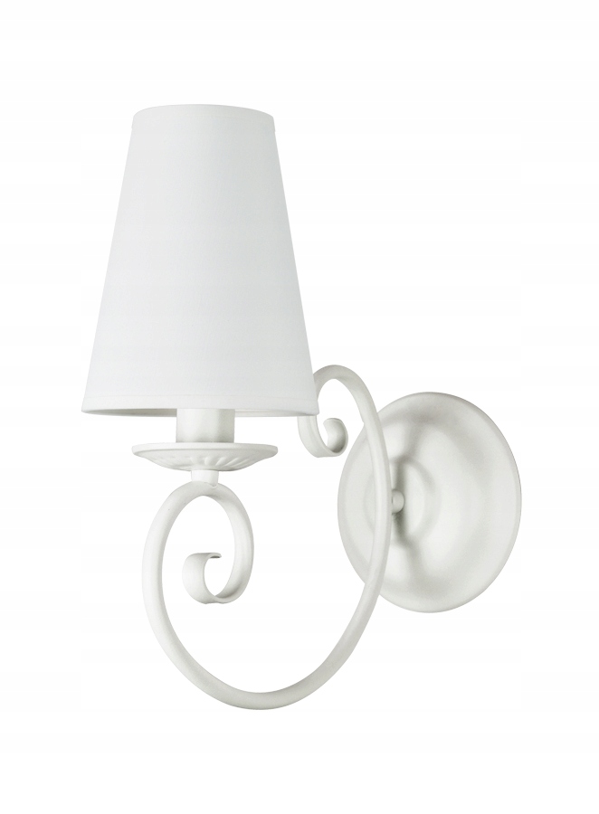 Elegancki biały kinkiet do sypialni stylowy DOMINO lampa ścienna do pokoju