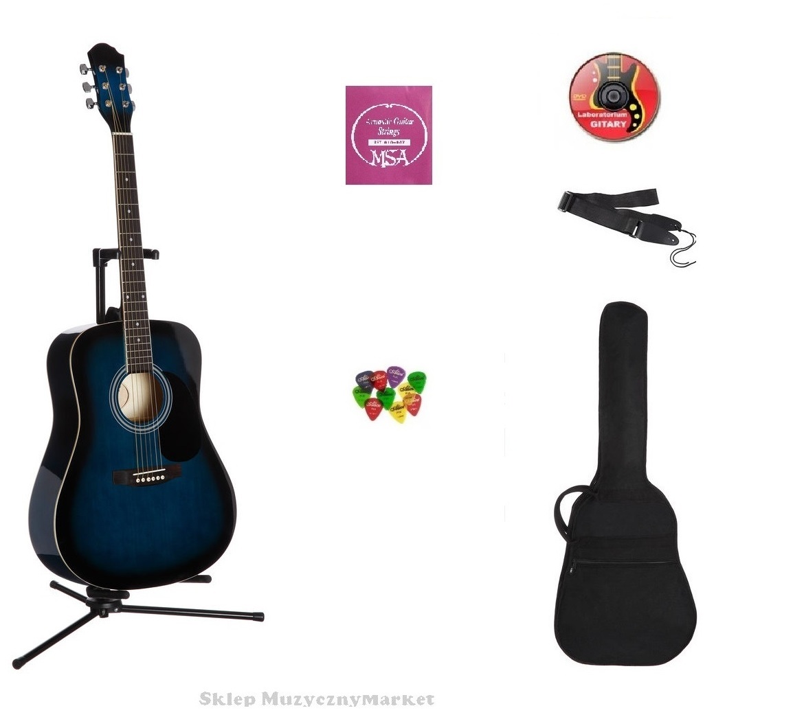 GITARA AKUSTYCZNA - NIEMIECKA + PAKIET + TUNER!