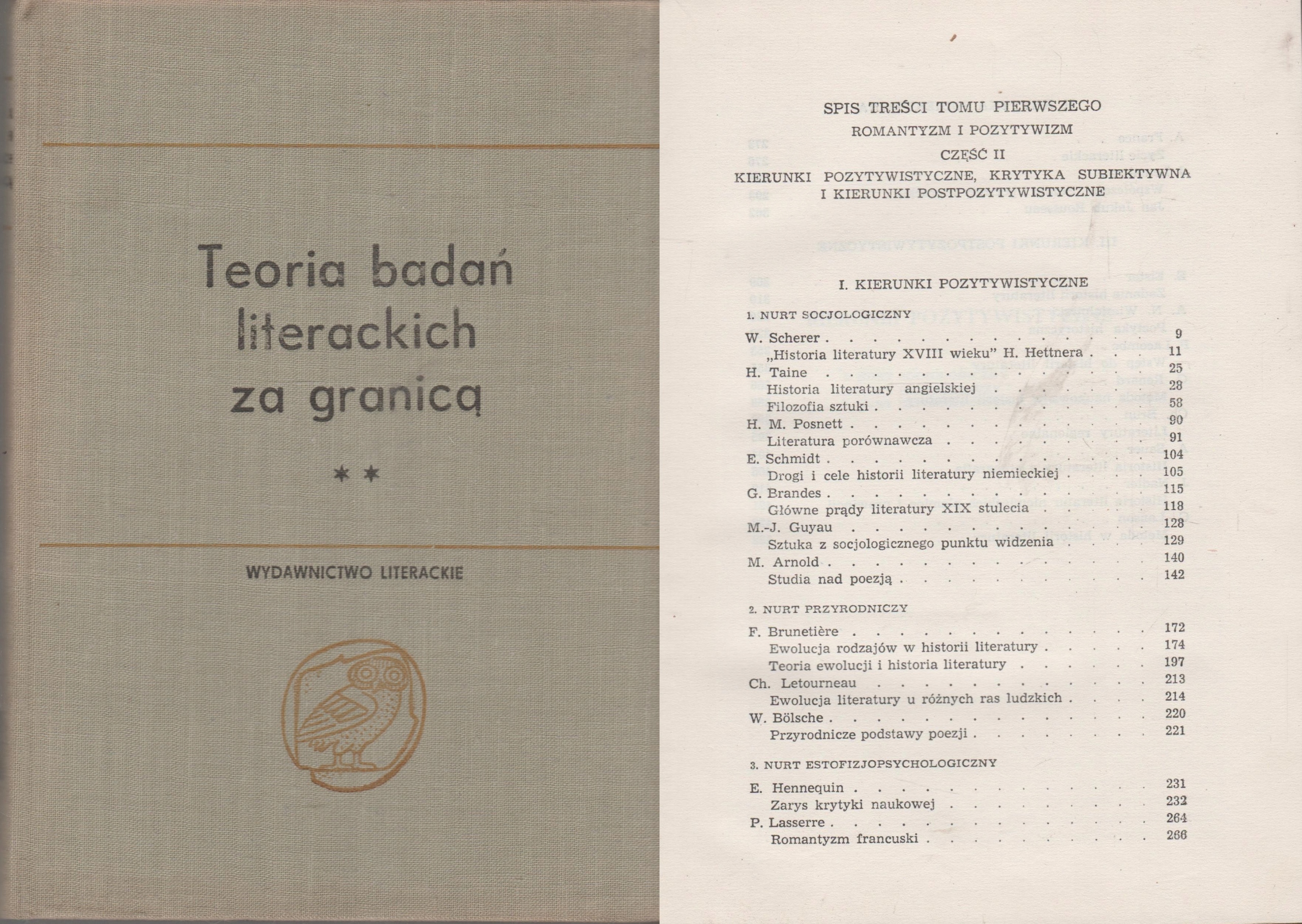 KIERUNKI POZYTYWISTYCZNE I KRYTYKA SUBIEKTYWNA