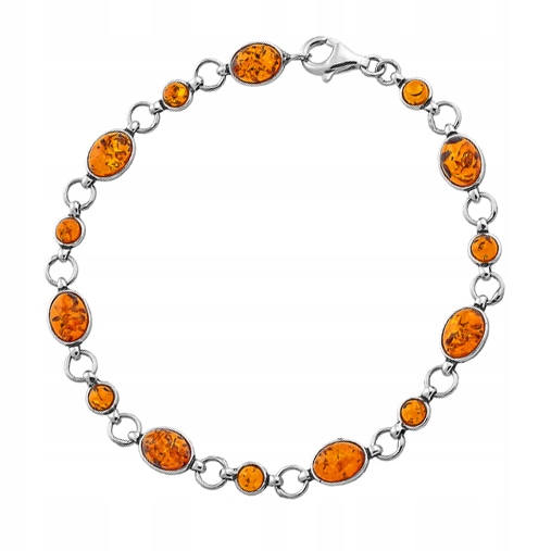 

Bransoletka biżuteria srebrna z bursztynem Prezent