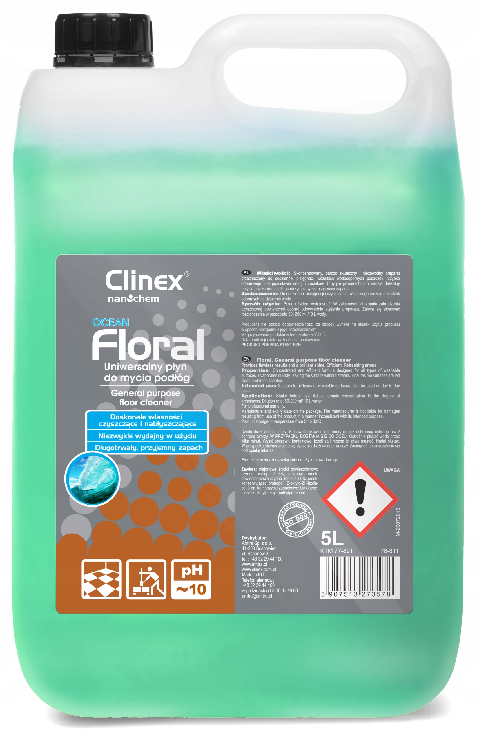 

Clinex Floral Ocean Uniwersalny Płyn Do Podłóg 5L