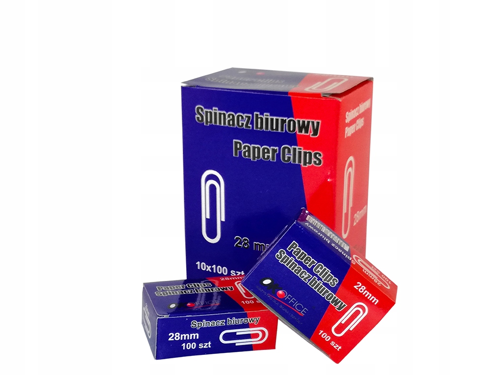 

Spinacz Biurowy okrągły 28mm Ok Office 100 sztuk