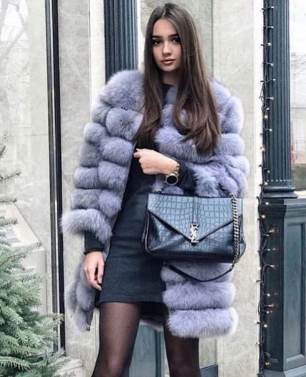 Płaszcz Kurtka Kamizelka 4w1 Futro z Lisa 44 XXL Rękaw rękaw 3/4