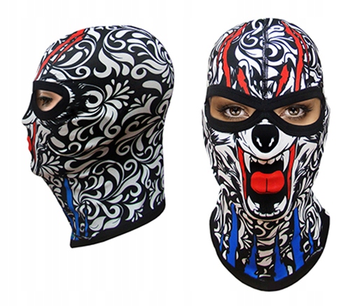 

Kominiarka Termoaktywna Kask Wilk oczy Jony Ag+