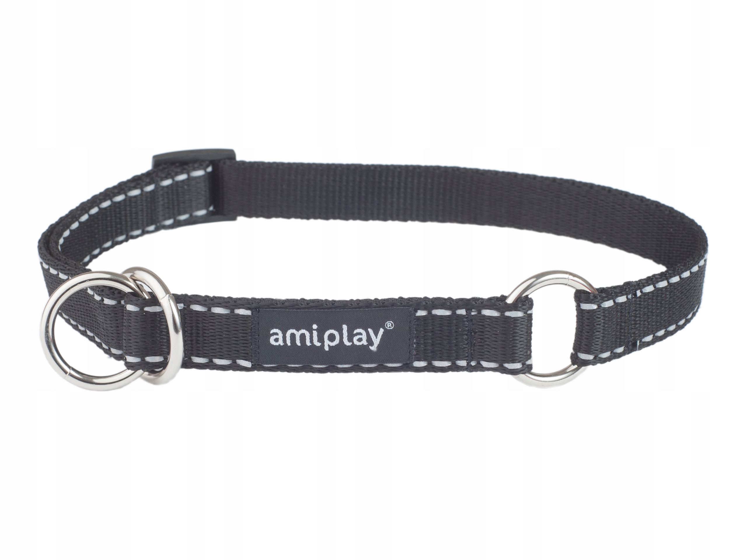 

amiplay Obroża półzaciskowa Reflective XL Czarna