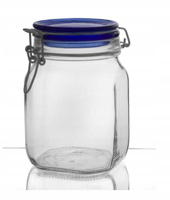 

Słój Słoik Hermetyczny wek klips szklany 1,5L Blue