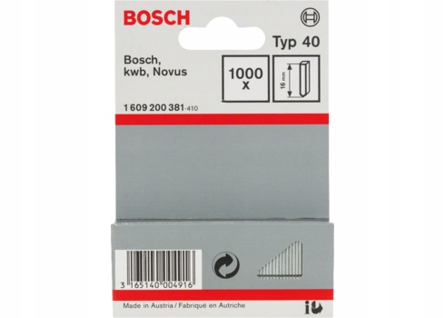 

Sztyfty 16 mm Typ 40 Bosch Professional