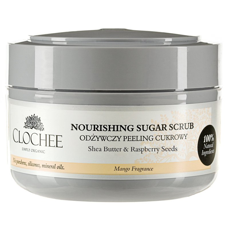 CLOCHEE_Nourishing Sugar Scrub cukrový peeling na tělo pecky a másla