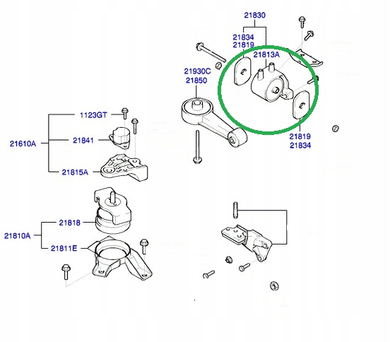 PODUSZKA SILNIKA TYŁ HYUNDAI GETZ 2002-2011 Producent części Inny