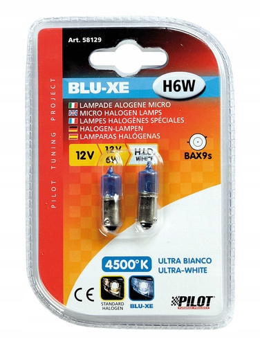 

Żarówka H6W Blue-xe 4500K Ultra-white 2x 12V 58129