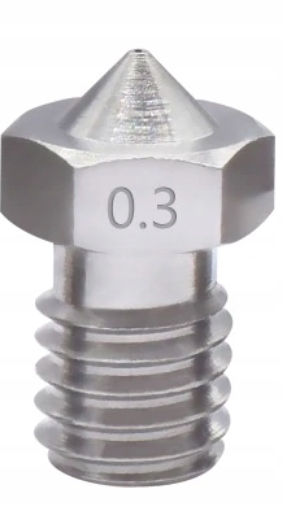 

Dysza 1.75 druk 3D E3D V5 V6 M6 Stal 0.3mm 0.3 mm