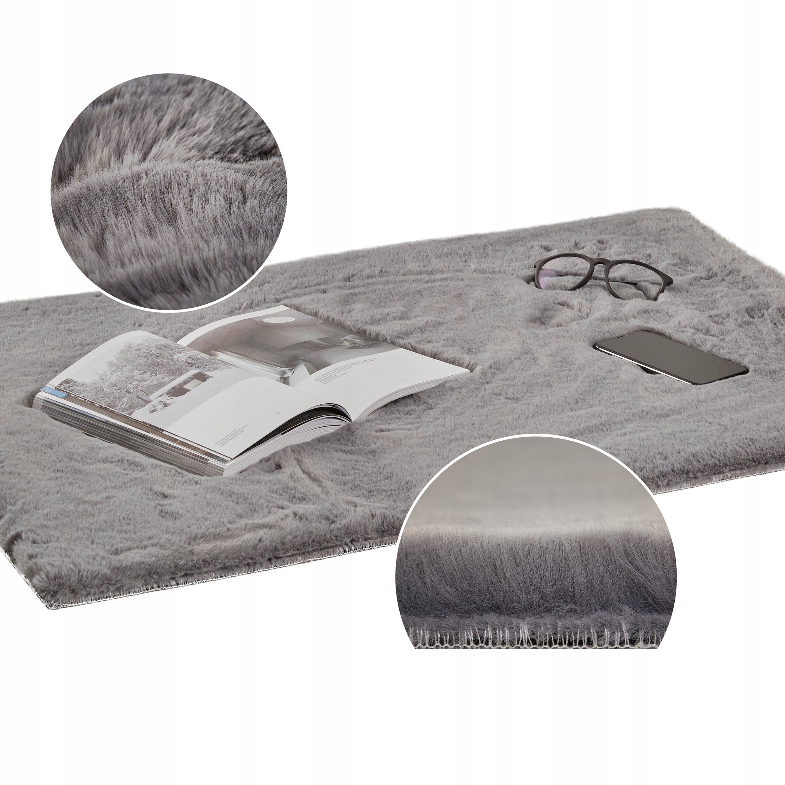 Jedwabisty Wysoki Dywan Królik 170x120 PLUSZOWY (Dywan Rabbit 120x170