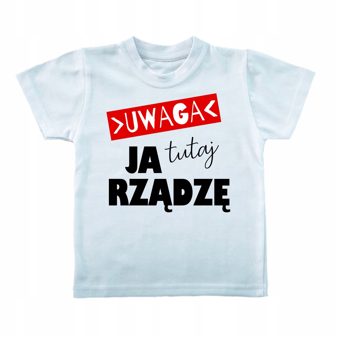 

Koszulka dziecięca Ja Tutaj Rządzę z napisami