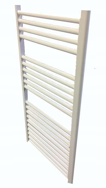 Grzejnik łazienkowy 40x100 biały prosty drabinka 427W 90°C 400x1000 gl017