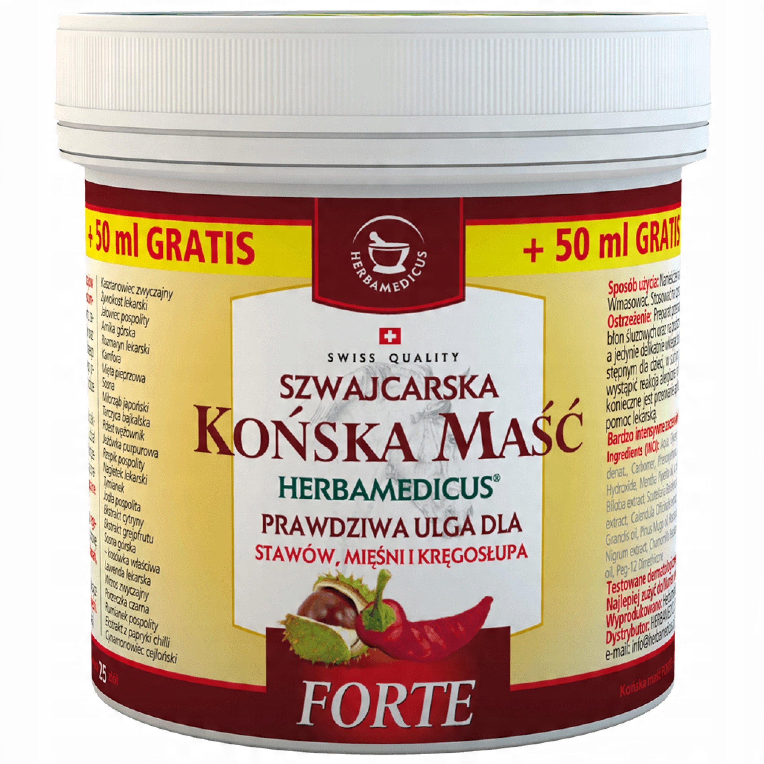 

Herbamedicus Końska Maść Rozgrzewająca Forte 300ml