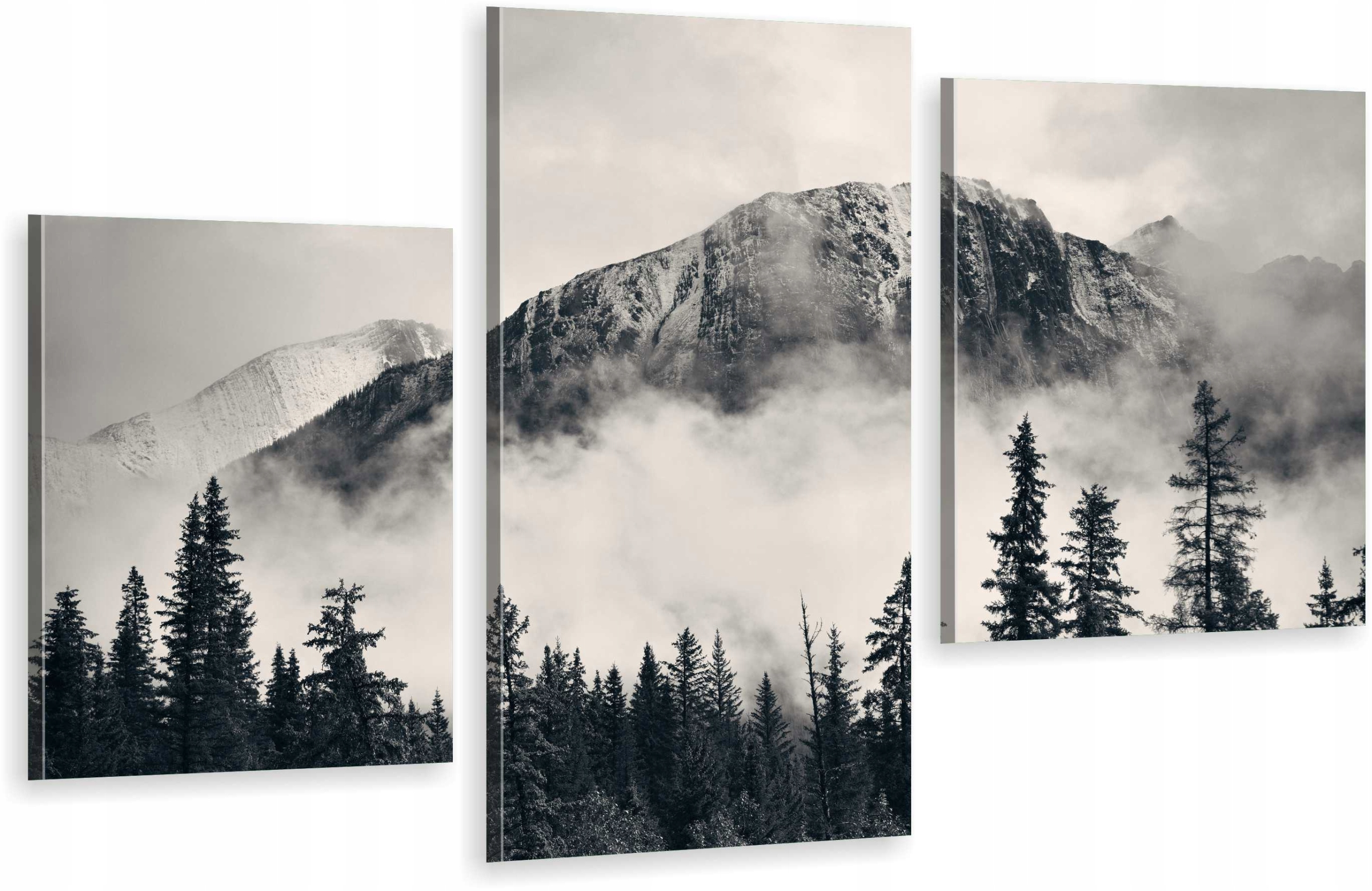 TRYPTYKI OBRAZ NA ŚCIANĘ GÓRA WE MGLE WYBÓR WZORÓW