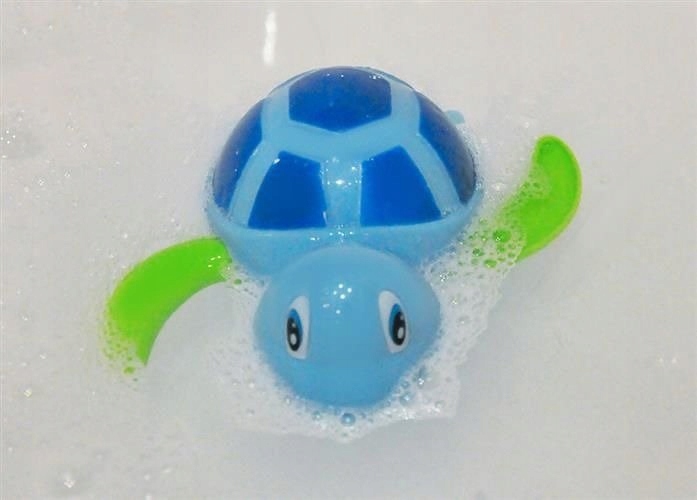 ŻÓŁW NAKRĘCANY DO WODY KĄPIELI DLA DZIECI WANNY ZABAWKA WODNA Materiał plastik