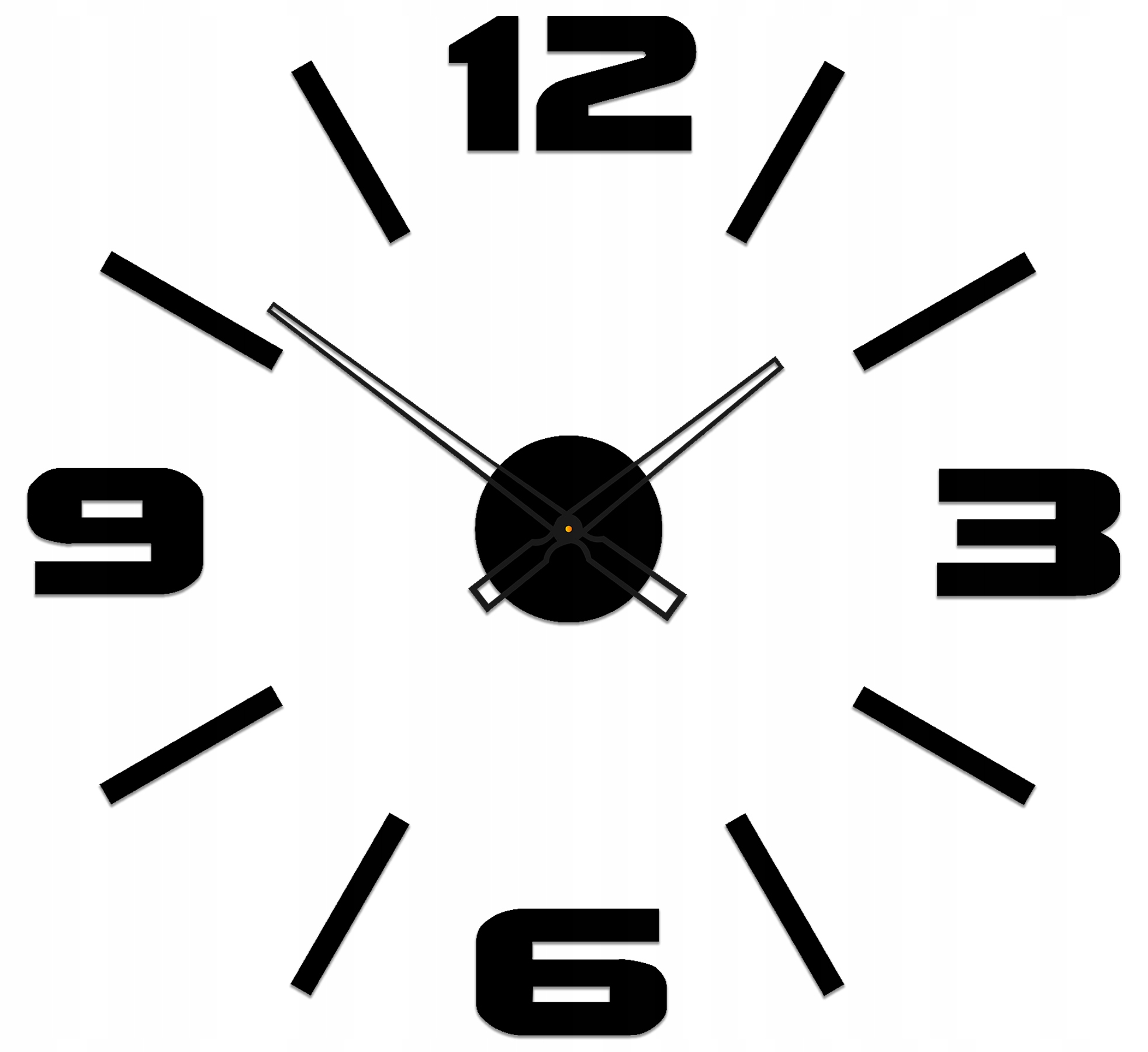 BEZGŁOŚNY! Zegar ŚCIENNY MASE XL 3D POŁYSKOWY!