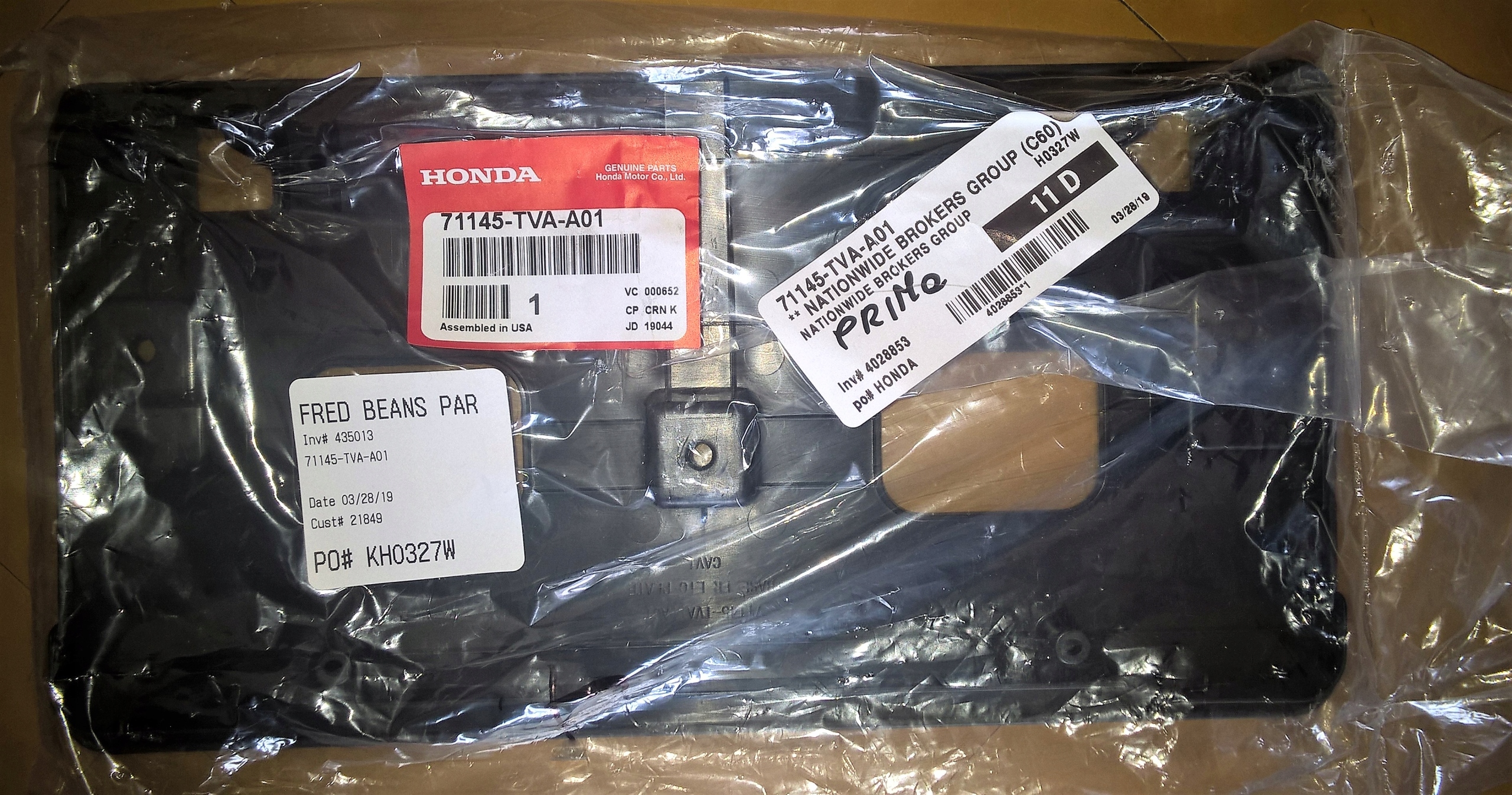 71145-TVA-A01 - Honda Accord x кронштейн рамка пластини регістр новий