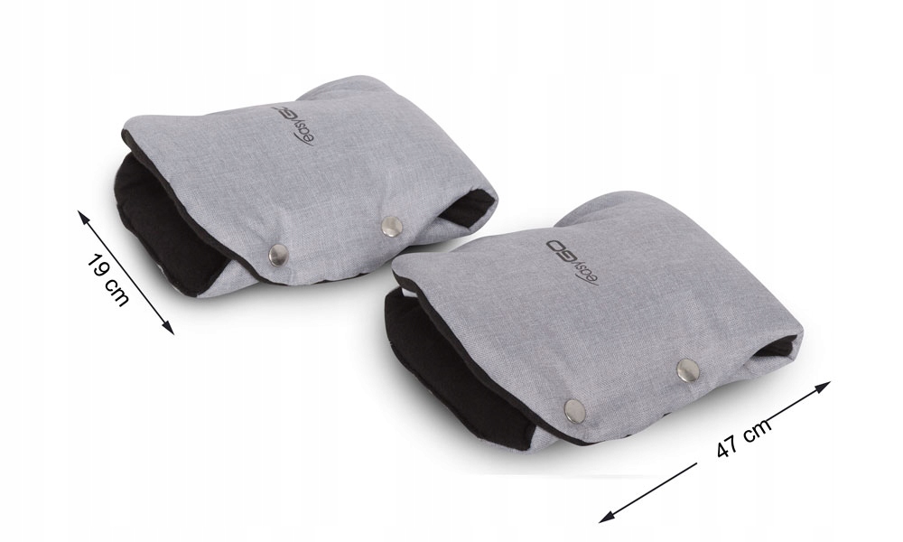 Mufki rękawiczki do wózków spacerówek EasyGo Canny Model Mufki do wózka dziecięcego EasyGo Grey Fox