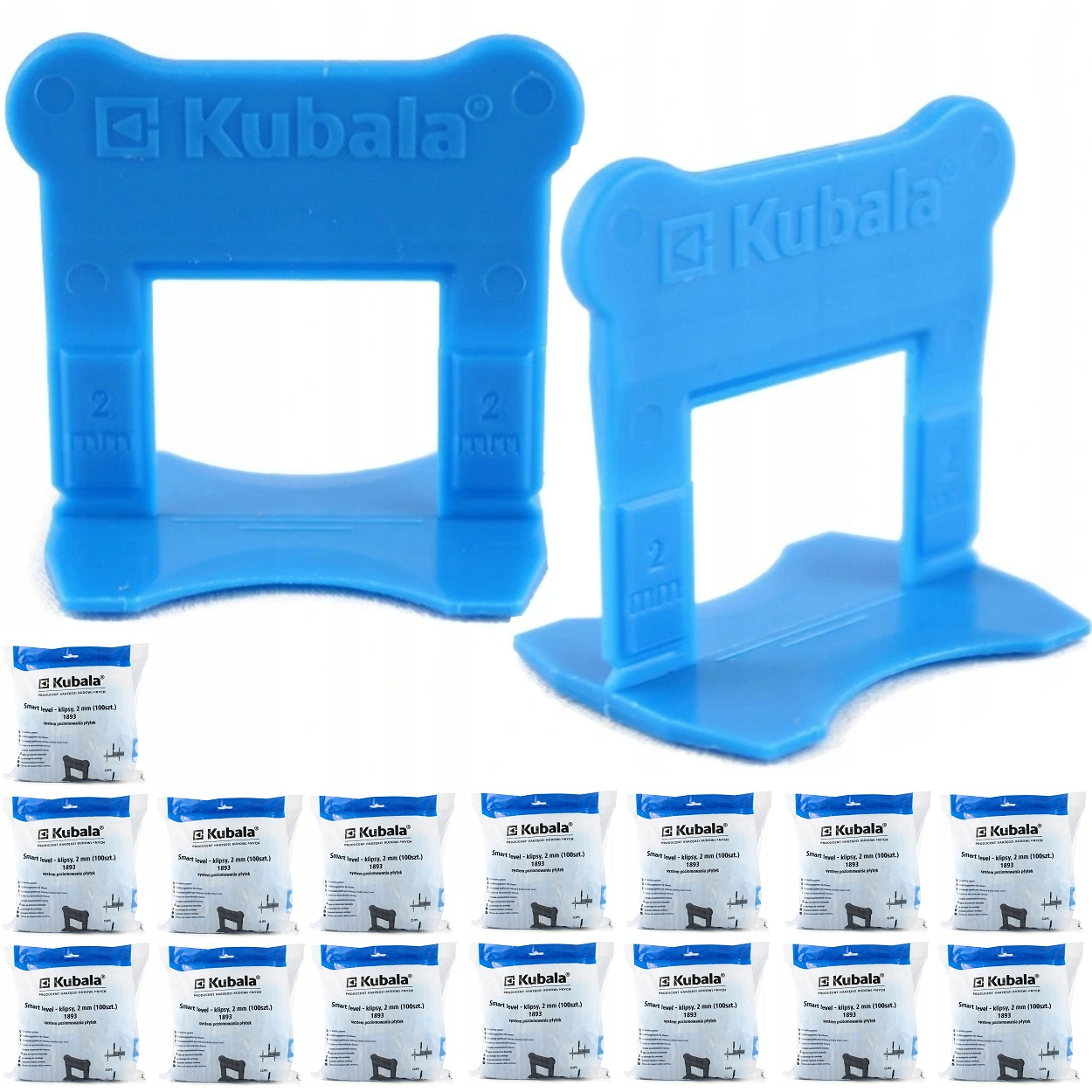

Kubala 1893 System Poziomowania Klipsy 2mm 1500szt