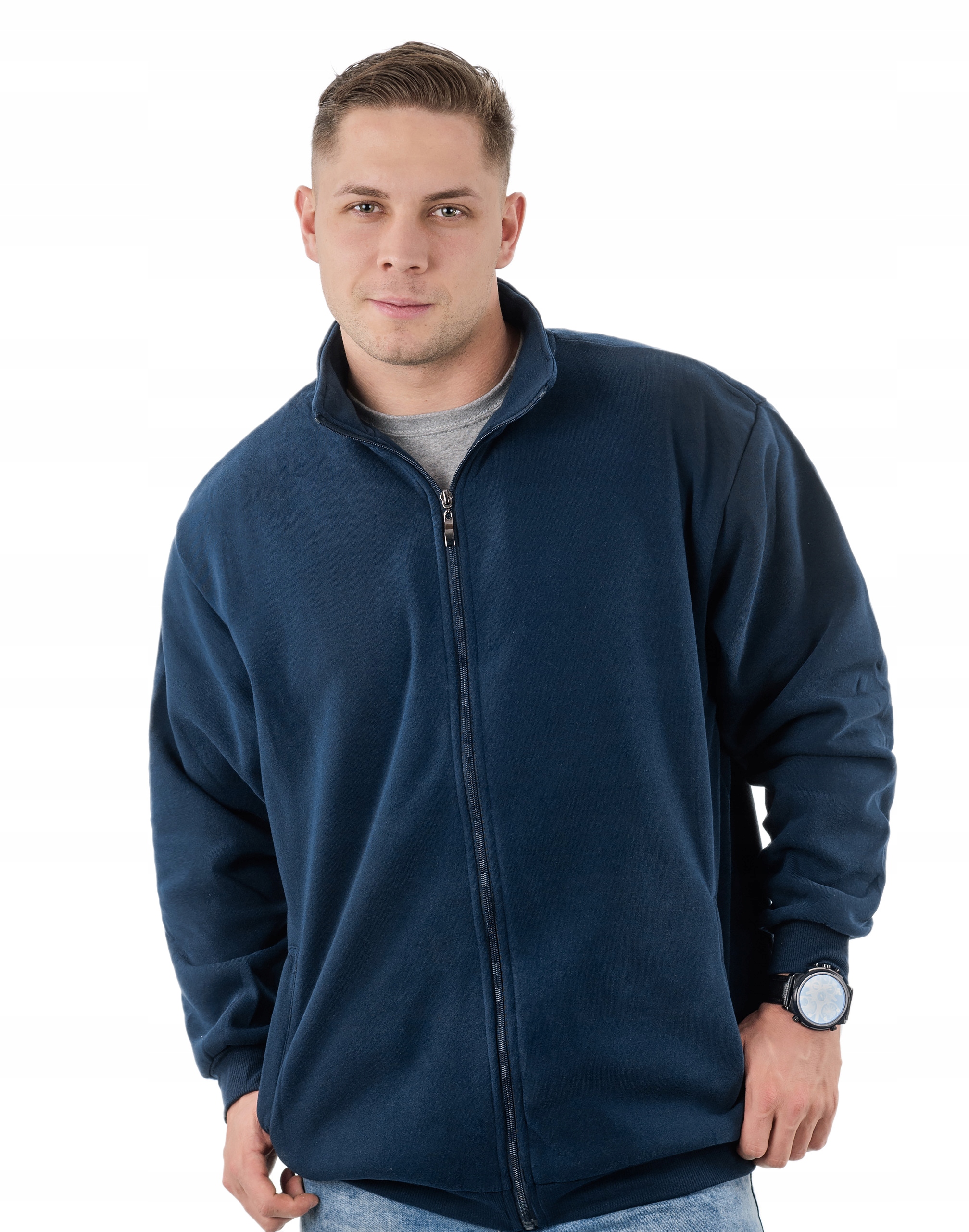

Duża Bluza Męska Bawełniana Rozsuwana 2316-03 4XL