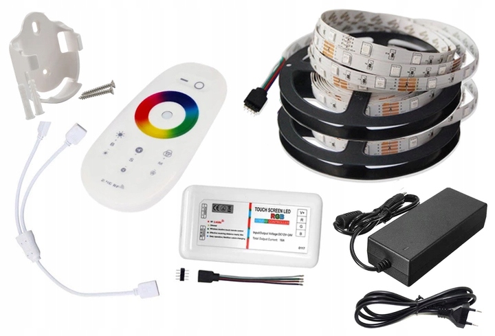 

Zestaw Taśma Led 10m Rgb Biały 5050 Pilot zasila