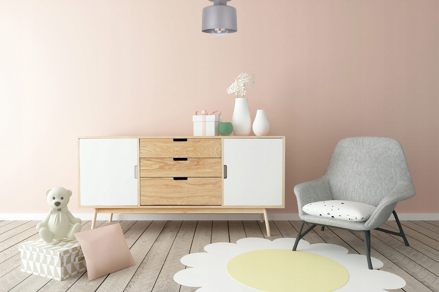 LAMPA WISZĄCA SUFITOWA ŻYRANDOL PLAFON METALOWA Rodzaj plafon