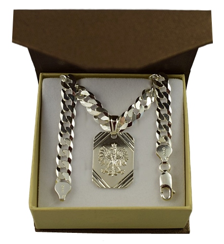 

Łańcuszek Srebrny Z Zawieszką 7,50 MM. + Grawer