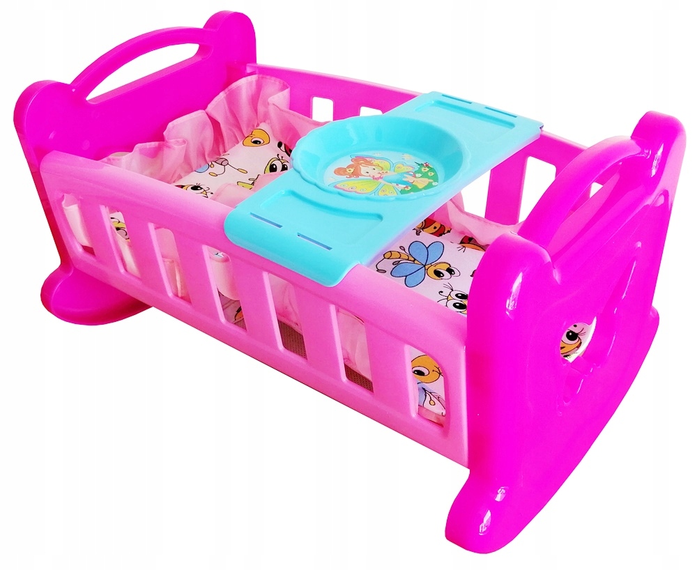 KOŁYSKA MOTYLEK DLA LALEK LALKI + TACKA + POŚCIEL Seria MOTYLEK