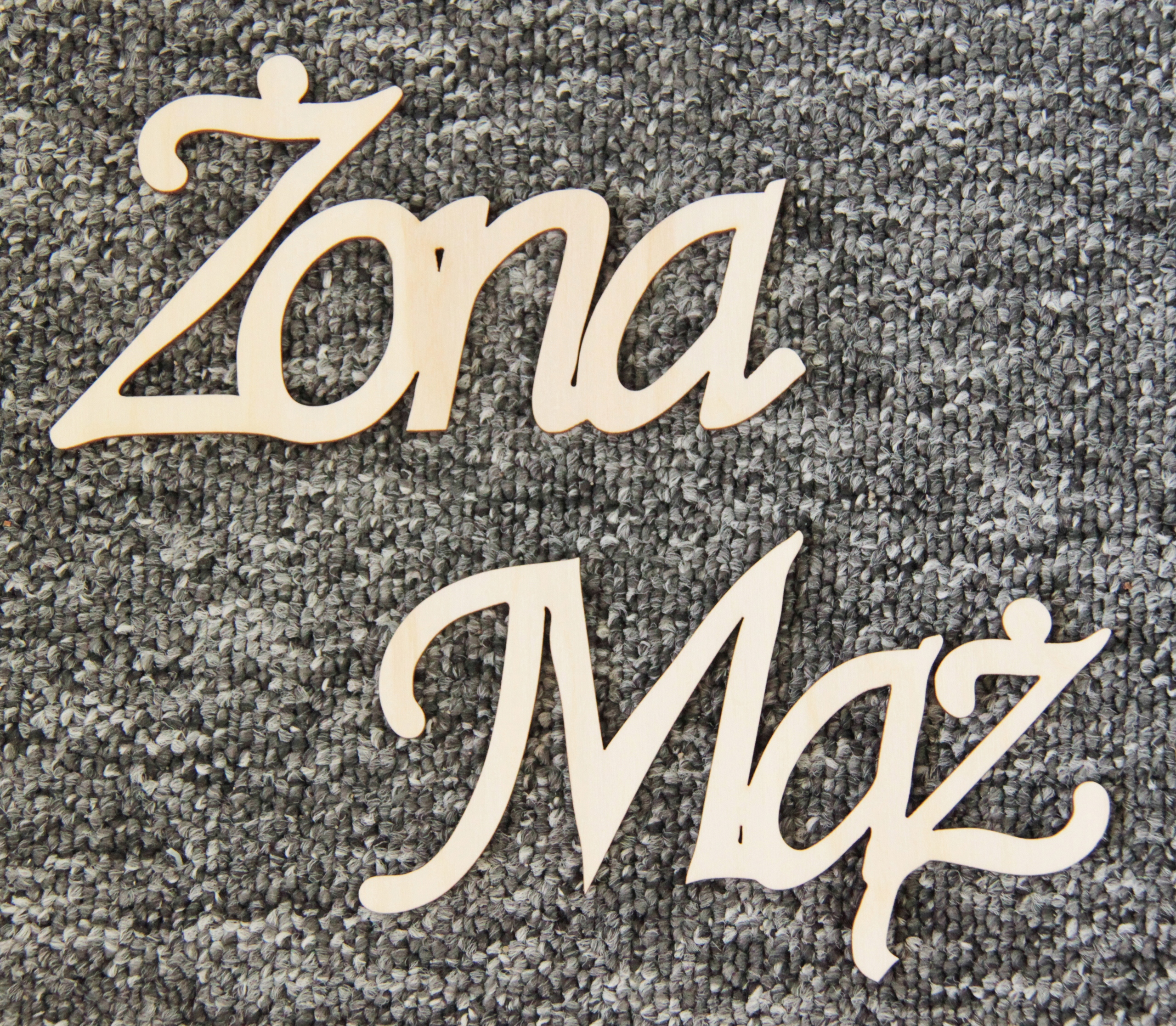 Drewniany Napis dekoracja Ślub Wesele Mąż i Żona Kod producenta ŚL.NO17