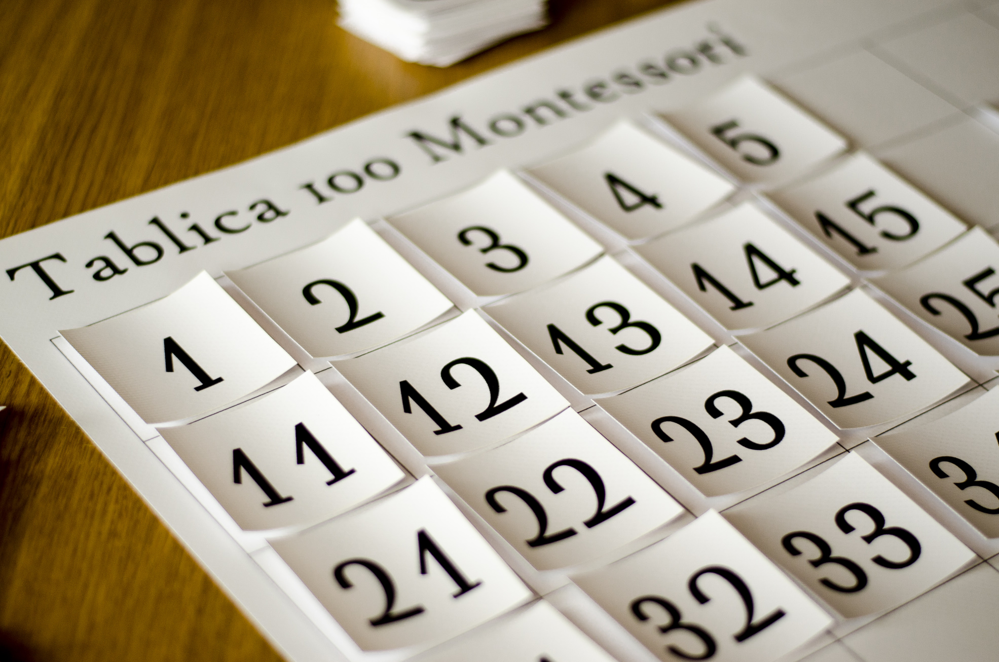 Montessori - Tablica liczb - nauka liczenia do 100 Marka zZuple