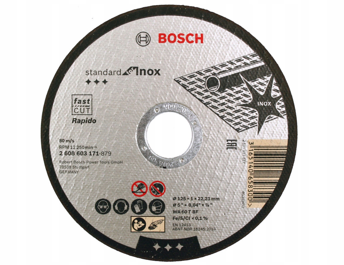 

Bosch Tarcza Korundowa do cięcia stali 125/1,0mm