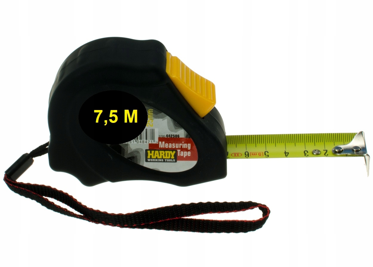 

Miara zwijana Hardy z blokadą 7,5m x 25mm metr