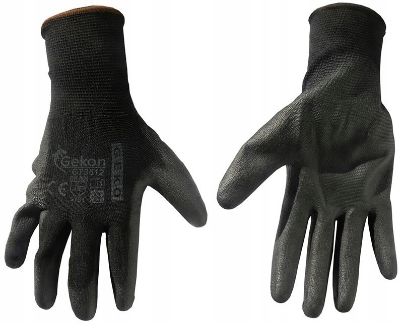 RĘKAWICE ROBOCZE OCHRONNE POLIURETANOWE ROZMIAR 8