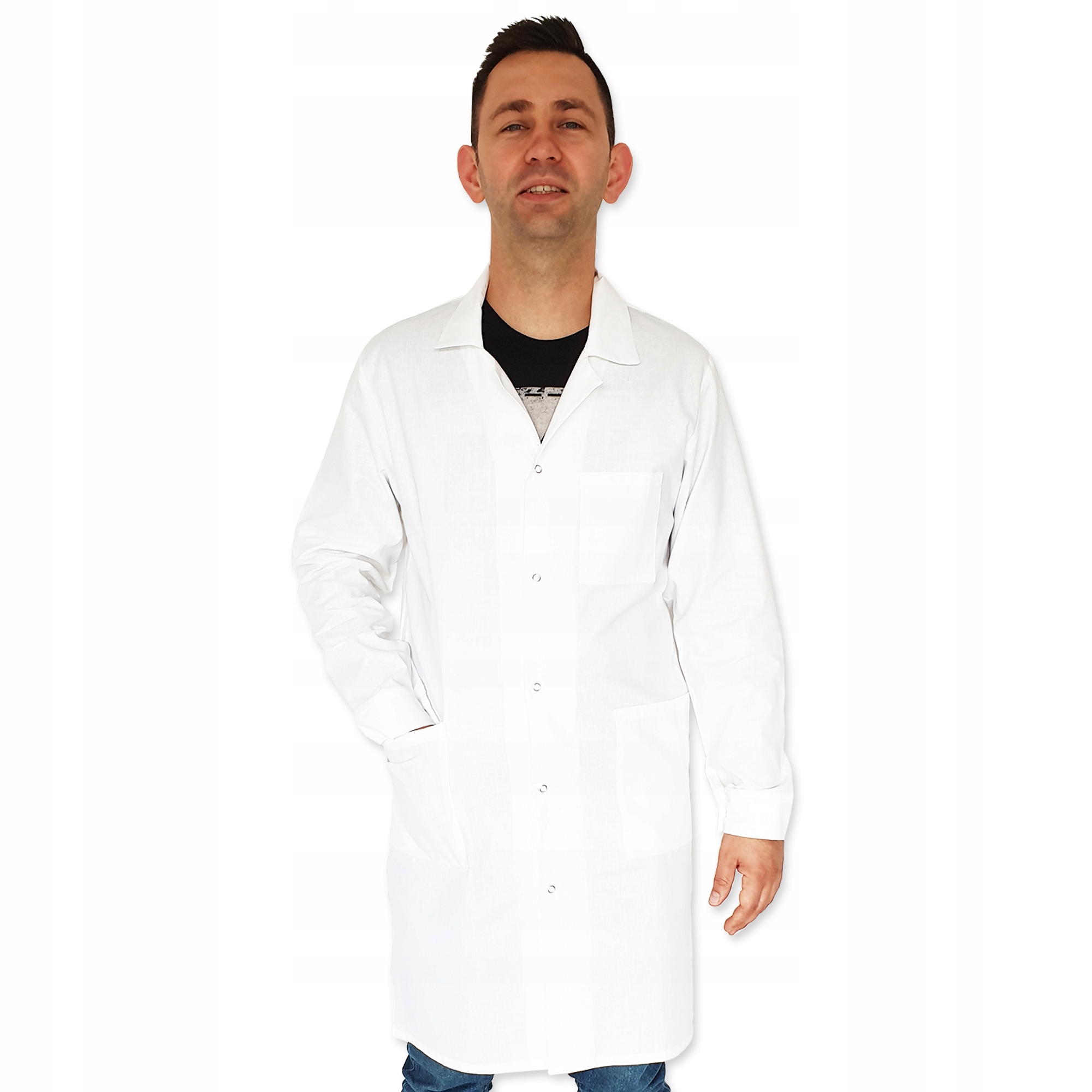 

Fartuch laboratoryjny medyczny męski napy Pl! M