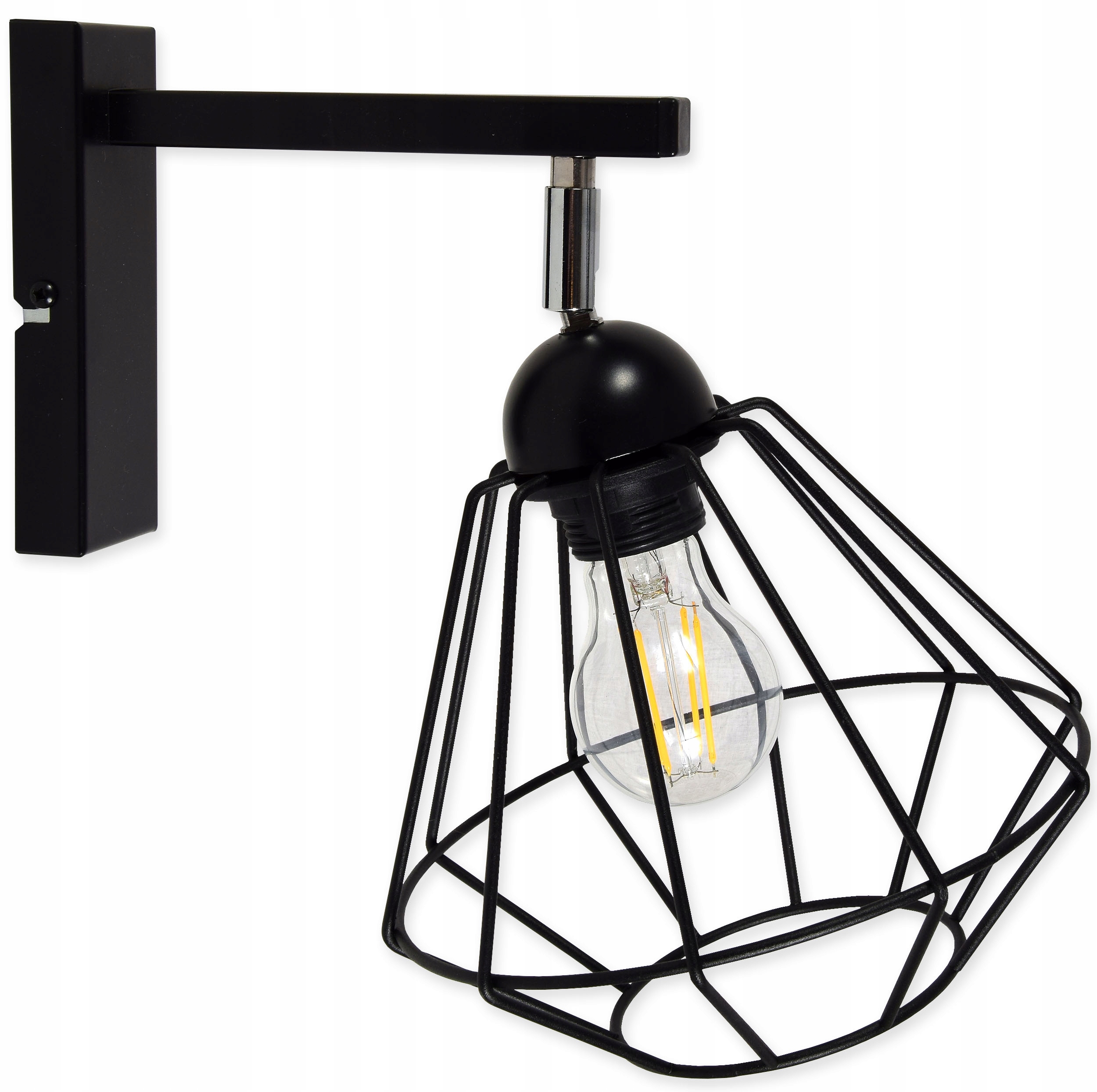 

Kinkiet Lampa z drutu Loft Edison Retro Ruchomy