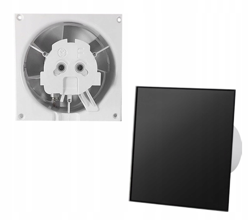 

Wentylator Łazienkowy 100 Szklany Panel Czarny Mat