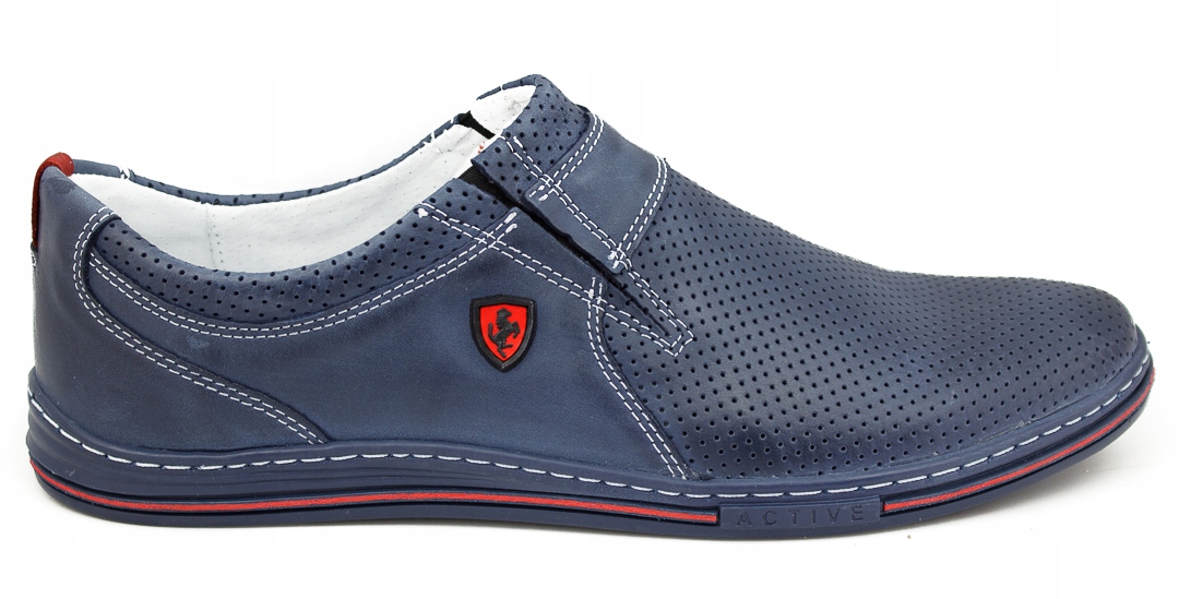 

Polbut Buty Skórzane Wsuwane Polskie 362P Blue 45