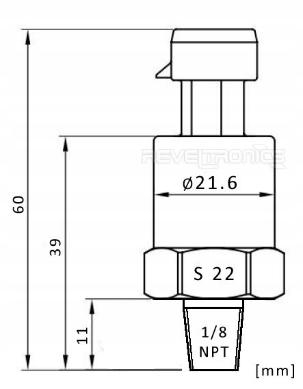 CZUJNIK CISNIENIA OLEJU PALIWA 150 PSI 10 BAR 5V Part number RVL1100
