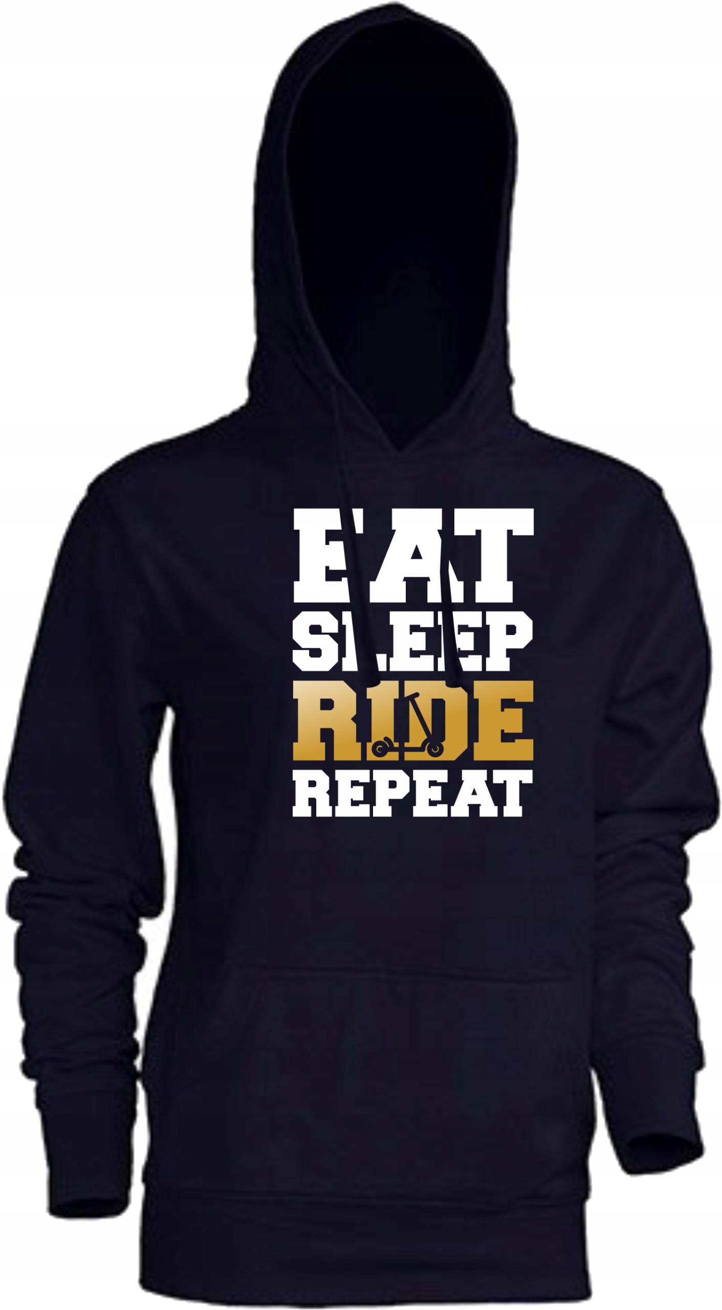 

Bluza damska Śmieszny Nadruk Eat Sleep Ride Repeat