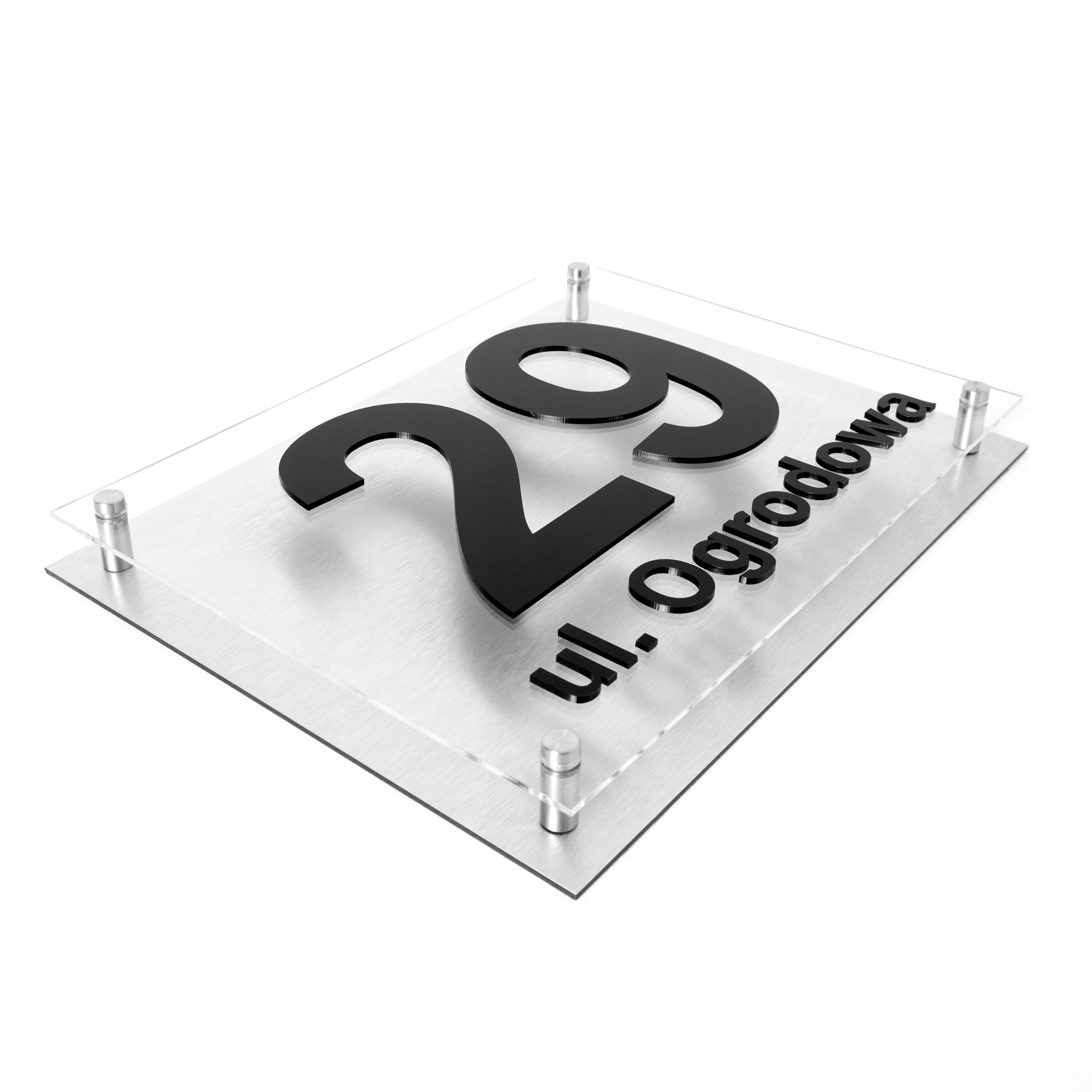 

Duża Tablica adresowa 33x25 Tabliczka Aluminium 3D