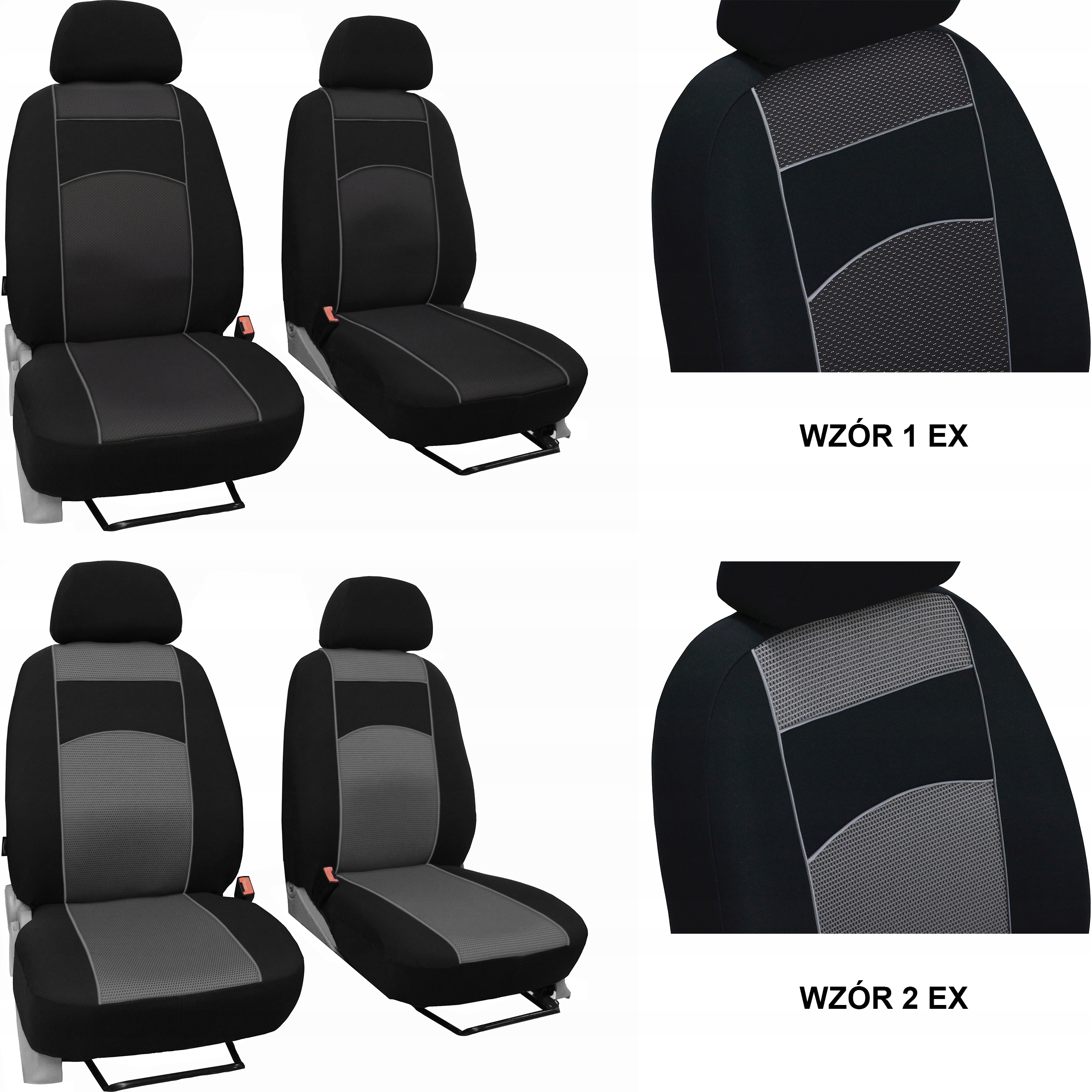 GRUBE POKROWCE MIAROWE do RENAULT MASTER 2 1+1 Typ pokrowiec