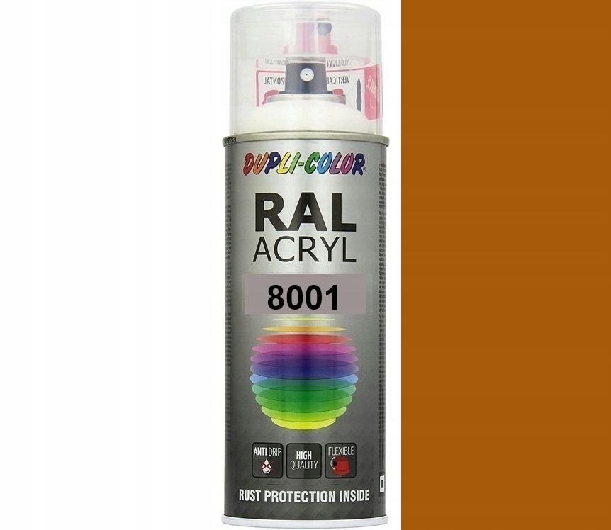 MOTIP RAL ACRYL 8001 POŁYSK DUPLI-COLOR FARBA AKRYL SPRAY 400 ML