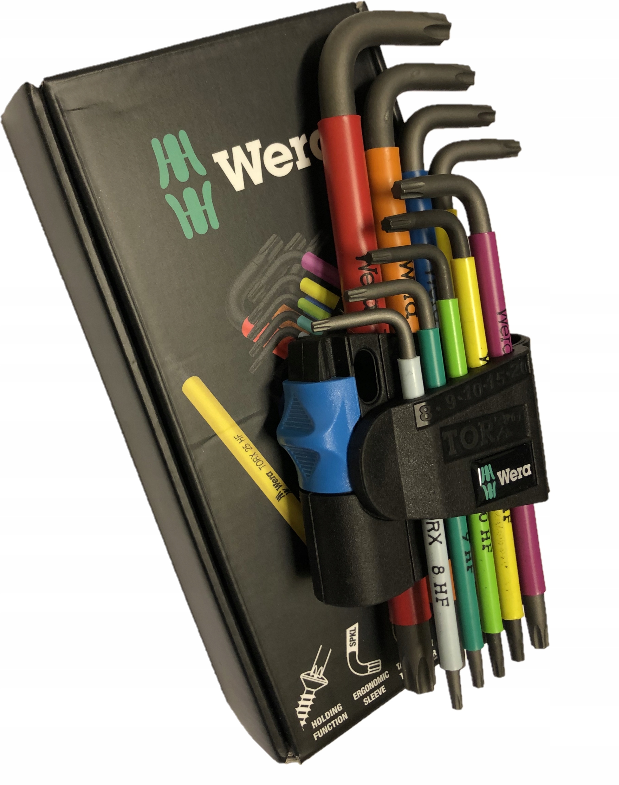 Wera Klucze trzpieniowe Torx zestaw 9 szt Color