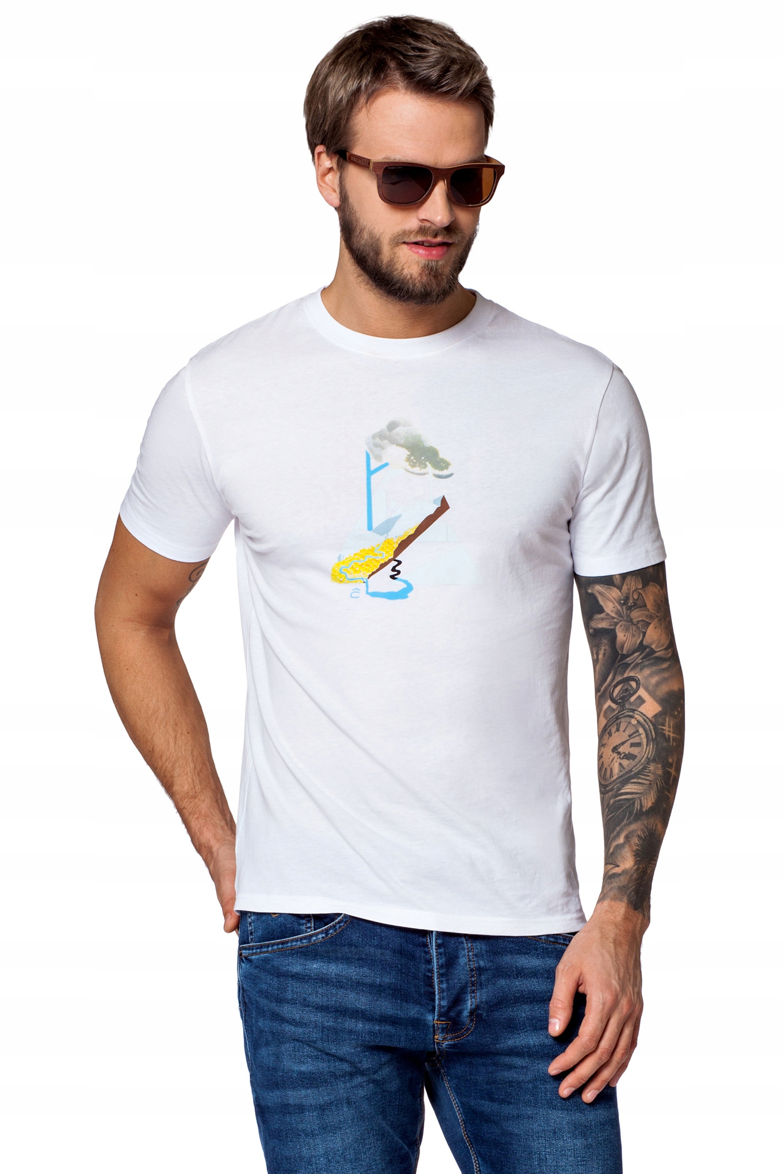 

Lancerto Koszulka T-shirt Męska Jerry Biała XXL