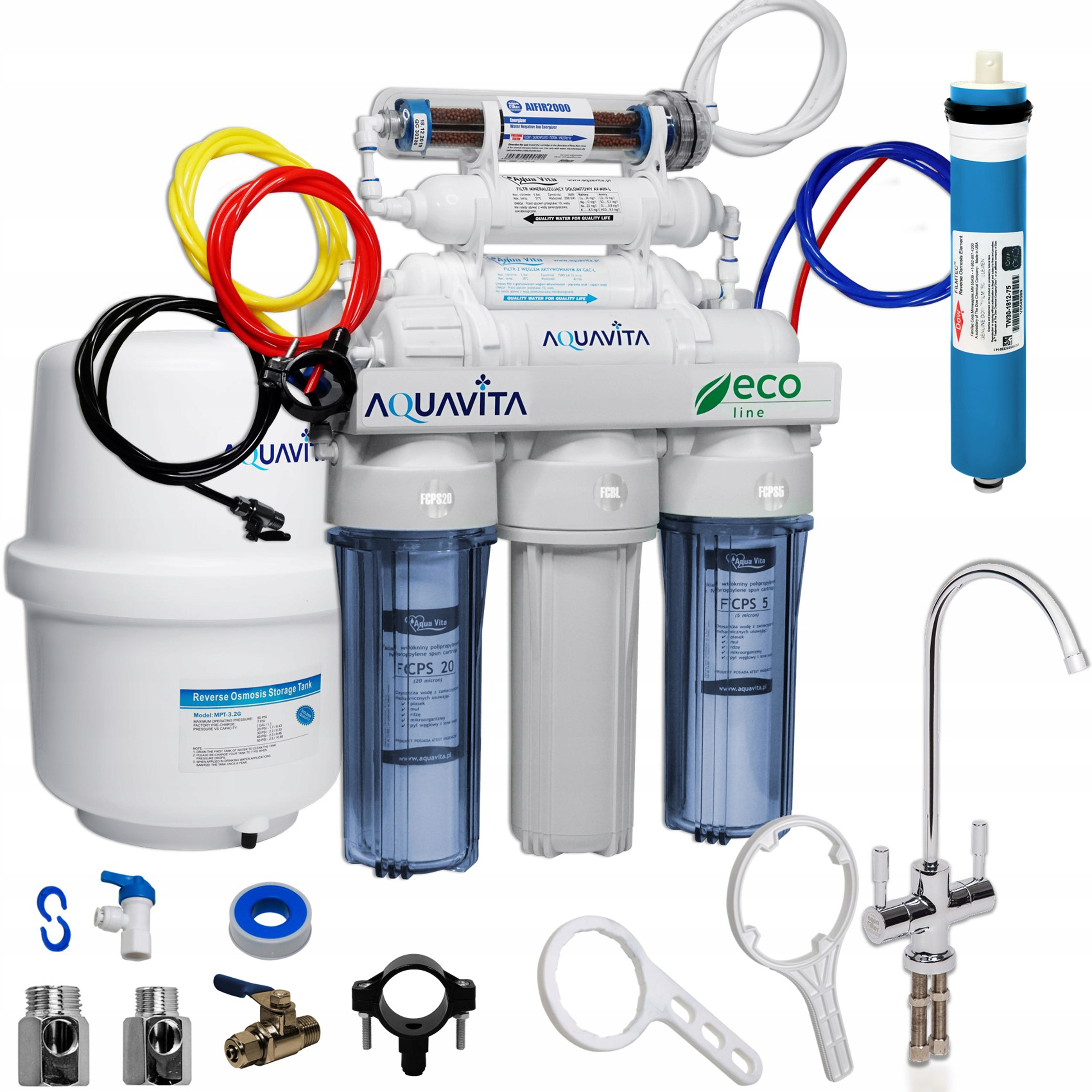 

Filtr Wody Odwrócona Osmoza RO7 Jonizator Aifir Av