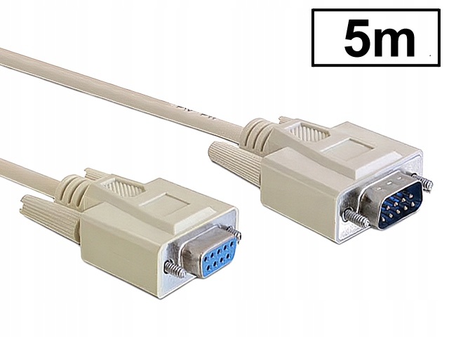 

Kabel przedłuż. RS232 D-sub 9P/wt-9P/gn Digitus 5m
